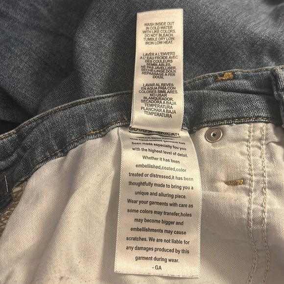 Good American Good Legs Crop Distressed Skinny Jeans Super Stretch Denim 12/31 - Picture 7 of 9